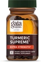 Gaia Herbs Turmeric Putere supremă - Suportă Umflarea ocazională de la Purtarea Normală & Lacrimă - cu Curcumin Turmeric & Pepper Negru - 30 Vegan lichid Fito-Capsule (până la 30 de zile de aprovizionare)