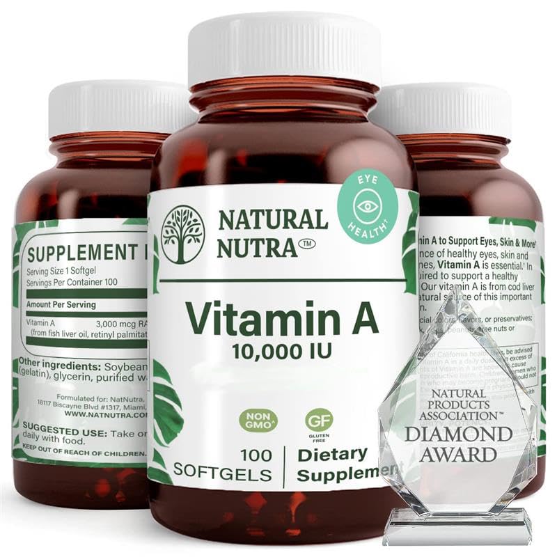 Natural Nutra Vitamina A 10000 UI Softgels 