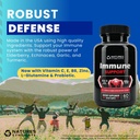 Suplimentul de suport imun - 10-in-1 cu Echinacea, Elderberry, Usturoi, Turmeric cu zinc, vitamina C, E, B6 & L-glutamină, 4,8 miliarde CFU Probiotic pentru adulți