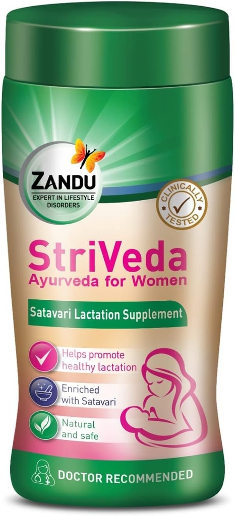 Nutranix TNA StriVeda Satavari Suplimentul pentru creșterea ofertei de lapte matern, 210 g, Medic recomandat, Natural și sigur
