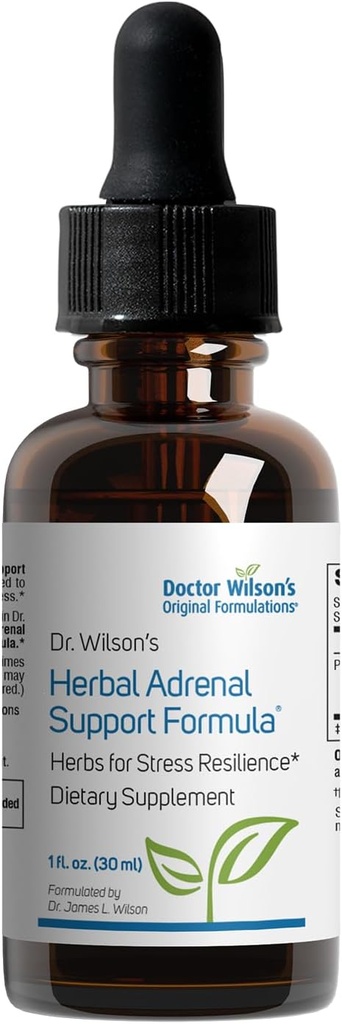 Dr Wilson Herbal Adrenal Support Formula Herbs adaptogene pentru uz zilnic, Sleep and Energy Support 1 lichid oz