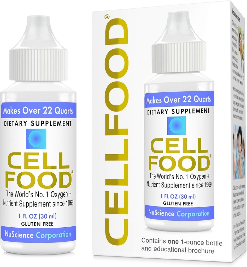 Cellfood Oxigen Boost - 1 fl oz, 2 pachet - supliment de oxigen lichid - Gluten gratuit, Cert. Kosher