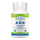 Power by Naturals ADK Suplimentul de vitamine - Blend de mare potenta de VIT A D3 K2 Vitamina 5000 ui - Suport Bone, Heart & Immune Health - 60 capsule (2 lună de aprovizionare)
