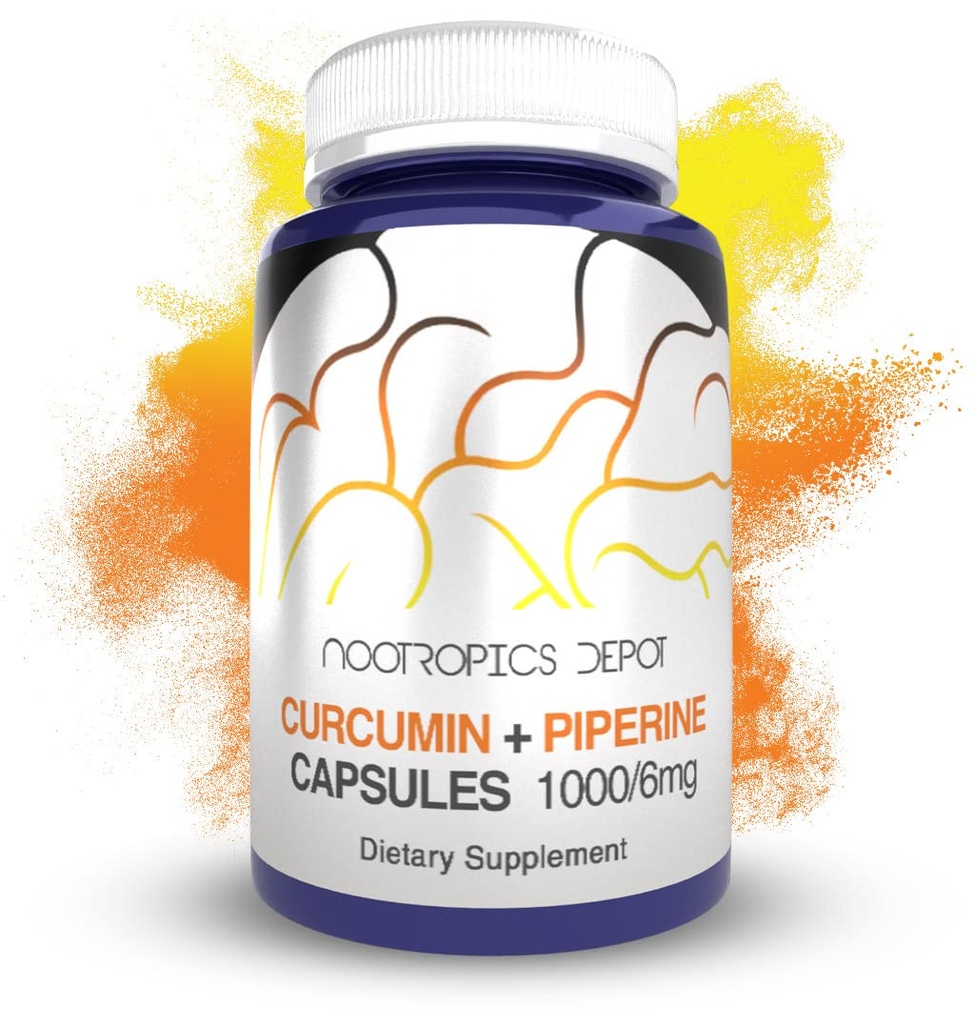 Nootropics Depot Curcumin + Piperine Capsules 