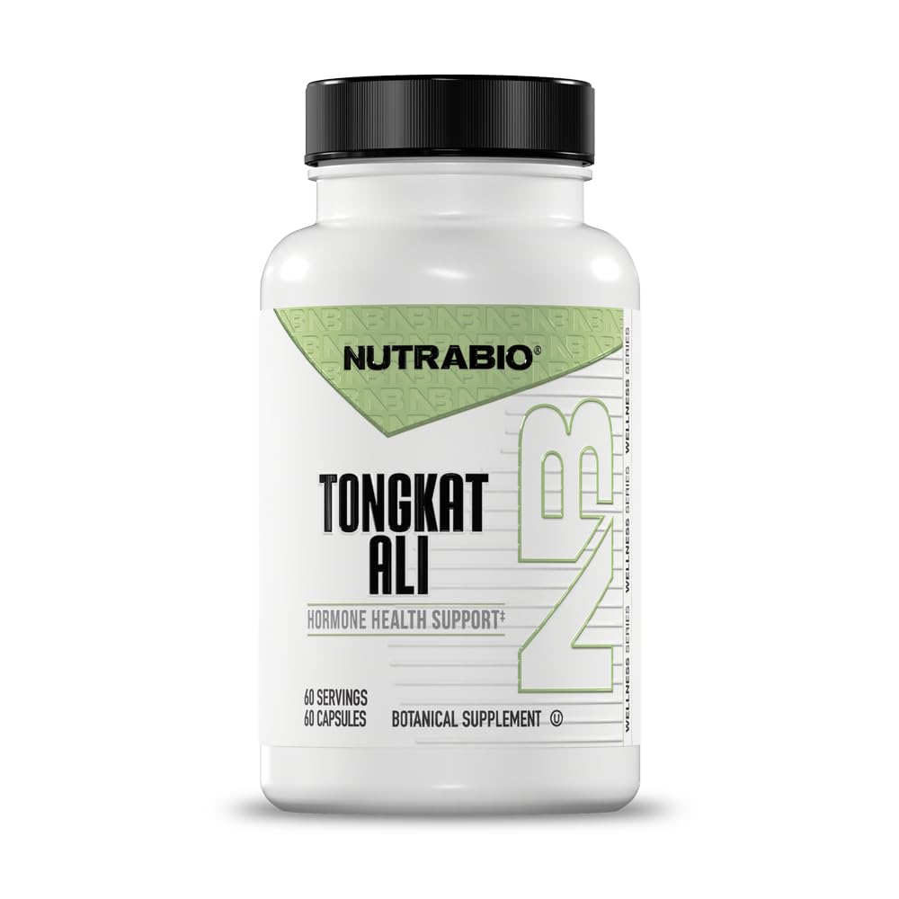 NutraBio Tongkat Ali Longjack 100 Supliment - Suport natural pentru masa musculara, Putere, Performanţă- LONGJACK Tongkat Ali pentru bărbaţi- 200mg pe capsulă, 60 Serviri