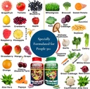 Fructe & Veggie Toată Suplimentul alimentar - Formulat pentru Seniori pentru Absorbție Max - 90 capsule de fructe și 90 Capsule vegetale - 1 set