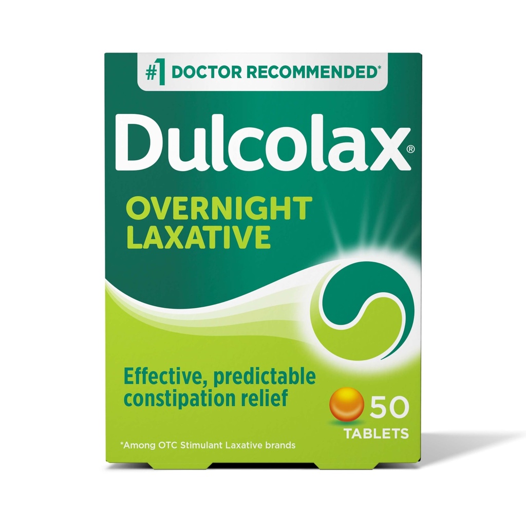 Dulcolax Stimulant Laxative Tablete, Previzibil şi eficient Constipaţie Relief, Relieves String & Bloating, Bisacodyl 5 mg, 50 Conte