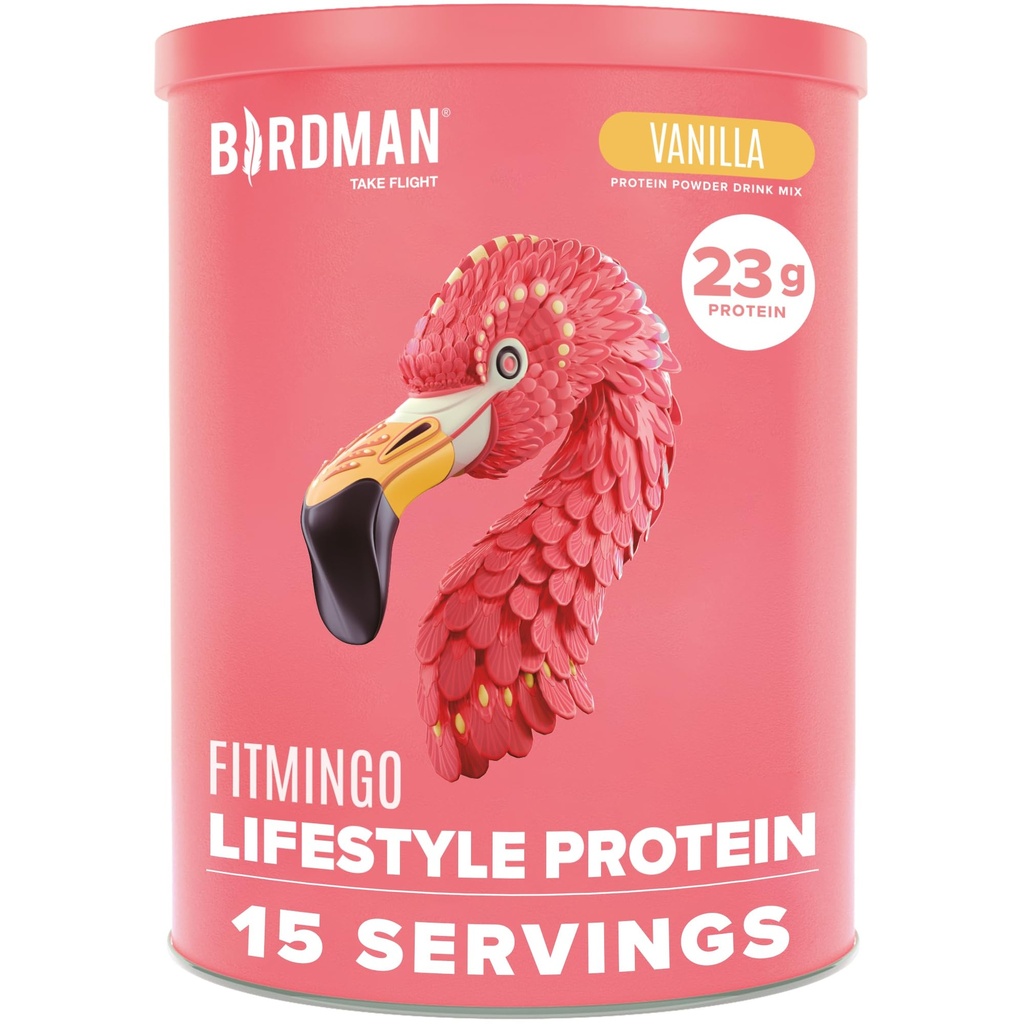 BIRDMAN Fitmingo Vegan Pulbere de proteine cu Inositol, Colagen Boosters, Acid hialuronic și vitamine 