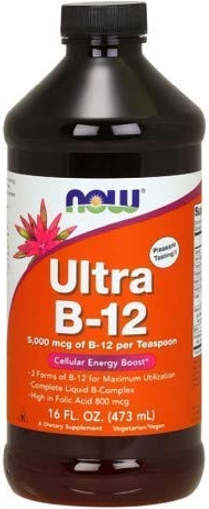 ACUM Alimente - Ultra B-12 Energie celulară lichidă Boost 5000 mcg. - 16 oz. (2-Pachet)