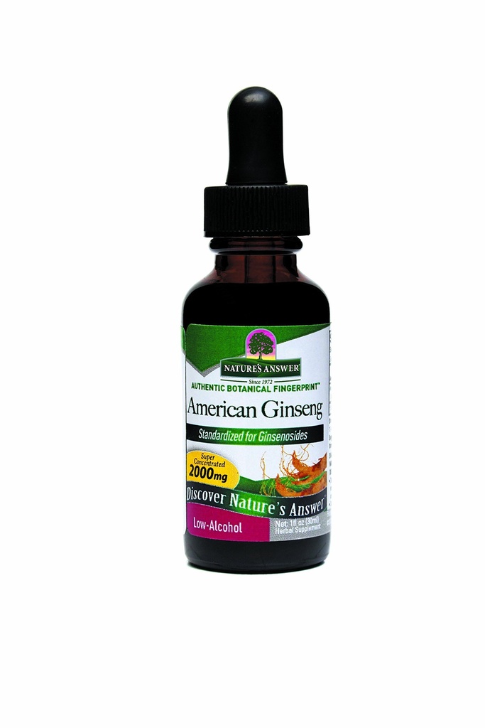 Răspunsul naturii American Gingseng Root Supliment cu alcool organic, 1-Fluid Ounce 