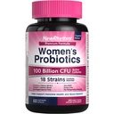 Probiotice NewRhythm pentru femei, P-5-P, Vitamina C & Cranberry organic, 100 Miliarde CFU 18 Tulpini, Prebiotice & Probiotice vaginale pentru Digestive Health & PH Balanta, 60 Capsule, Nu lactate