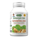 ANDREW LESSMAN Ginkgo 120 Plus Ginseng 200mg - 30 capsule - Standardizat Extract Blend pentru a sprijini creier, memorie și funcția cognitivă. Adaptogen, Combate Stresul şi Oboseala. Fără aditivi