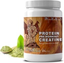 CHIMERA All-in-One Proteine & Pre-Workout pulbere - 36g Proteina, 3g Creatina, non-GMO, Sugar-Free, Sodiu scăzut, Cafeina Naturală din Matcha, fără arome artificiale