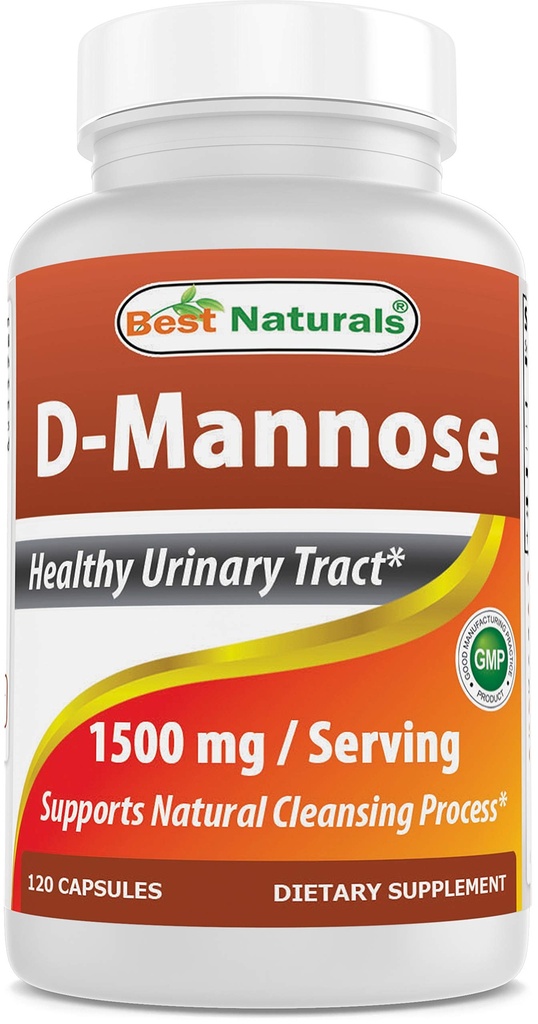 Cele mai bune Naturale D-Mannose Capsule - Tract urinar Curățați Supliment 1500mg/Serving - 120 Conte