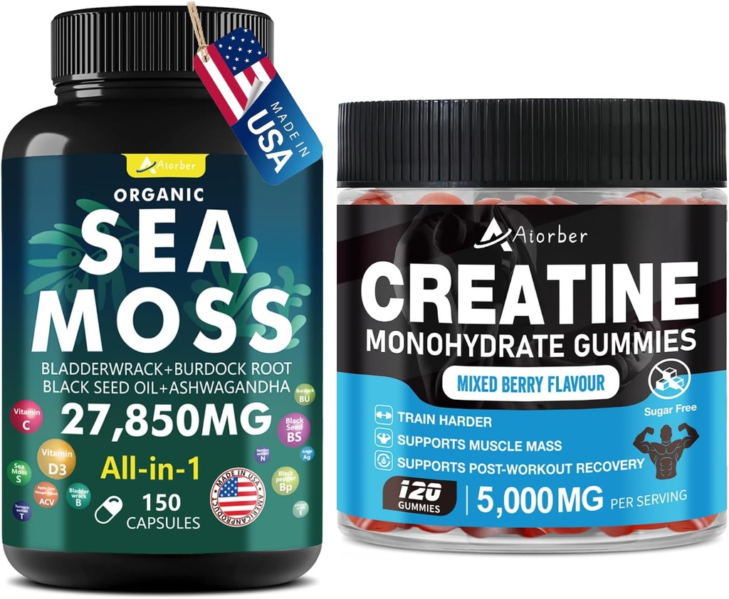 Sea Moss & Creatine Monohidrat Gummies Bundle 270 Count 