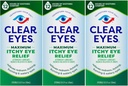 Clear Eyes Maximal Itchy Eye Relief Picături oftalmice, 0.5 Fl Oz (Pachet de 3)