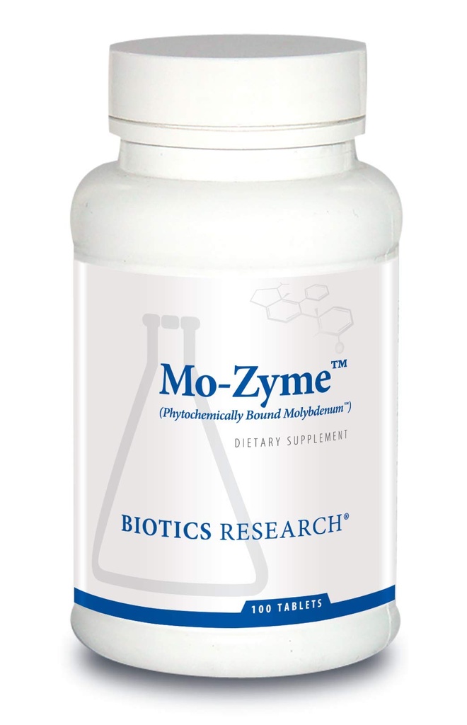 Biotice de cercetare Mo-Zime Molybdenum 50 micrograme, suport hepatic, detoxifiere, element esenţial Trace, metabolice sănătoase, suport antioxidant 100 comprimate