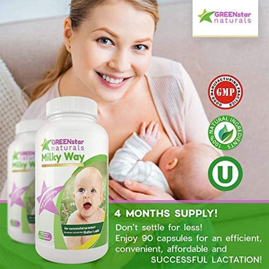 Alaptare Supliment Alăptarea Suport pentru creşterea laptelui matern, Alăptarea Supliment capsule cu lapte Thistle Seminte organice de schinduf, Moringa pulbere, Lapte matern Vitamina postnatala Pentru mame.