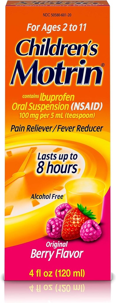 Motrin Copii suspensie orală, Ibuprofen, Pain Relief, 4 Oz