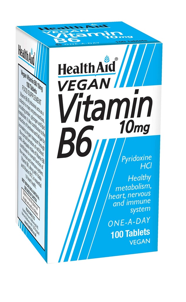 Ajutor pentru sănătate Vitamina B6 (Piridoxină HCl) 10mg 100 comprimate