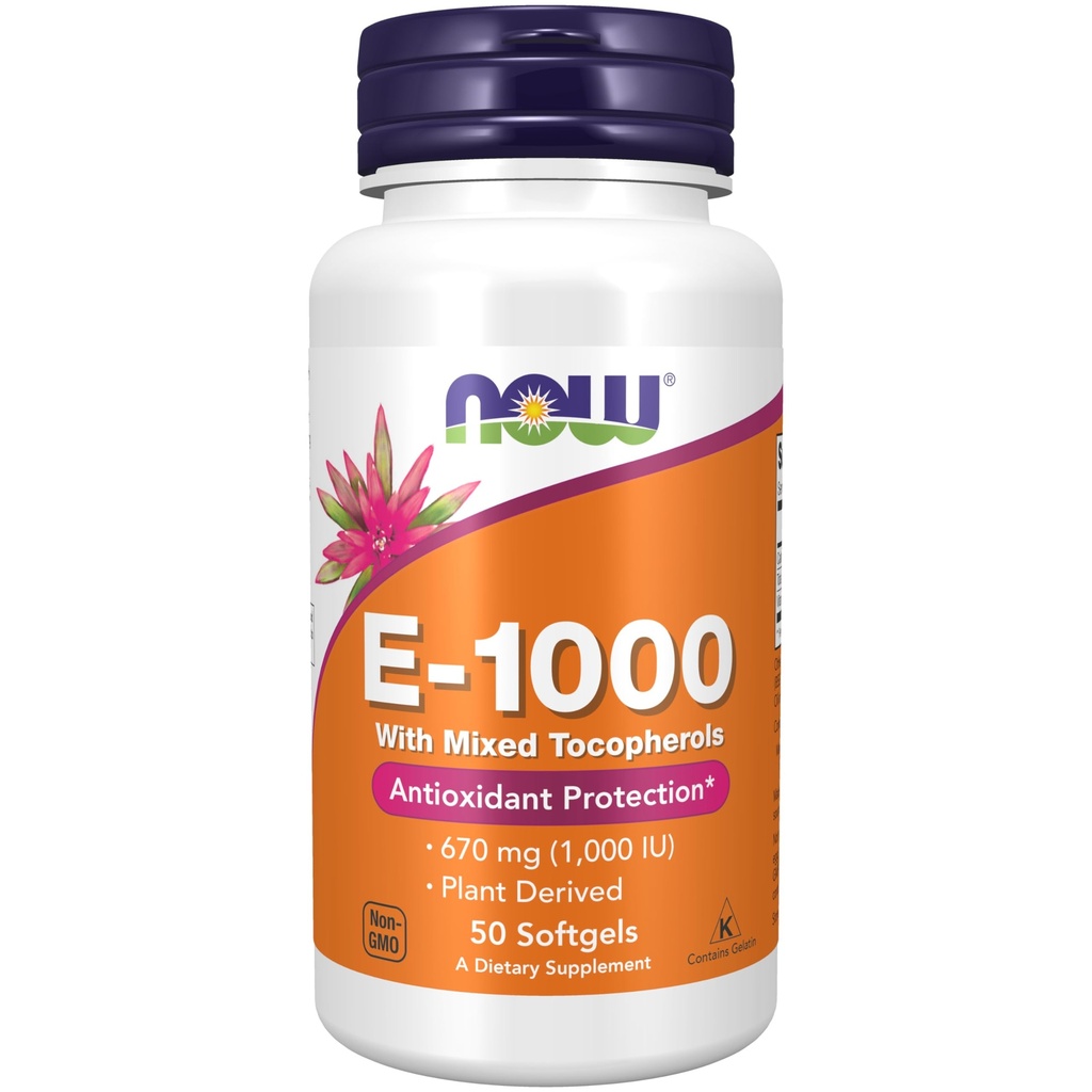 ACUM Alimente Suplimente, Vitamina E-1.000 UI tocoferoluri mixte, protecție antioxidantă*, 50 Softgels