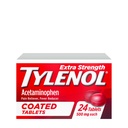 Tylenol Extra Force Pain Reliever & Fever Reductor, Comprimate filmate rotunde, 500 mg Acetaminofen Pain Relief Pastilele pentru dureri de cap, dureri de dinţi şi artrită minoră, 24 t