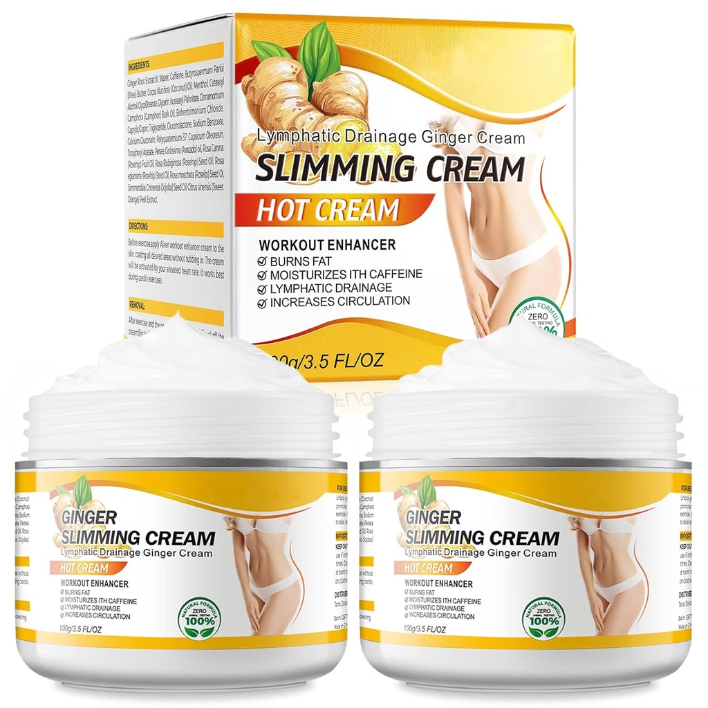 2PCS VOGSIG Ginger Slimming Cream - Anticelulite, Fat Burning, Tightening & hidrating, 1 oz fiecare