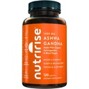 NutriRise capsule organice Ashwagandha rădăcină cu Pepper negru, 1300mg, stres natural & Mood, tiroidă, și supliment de sprijin imun, Claritate, Focus & Energie, Gluten gratuit, 120 Conte