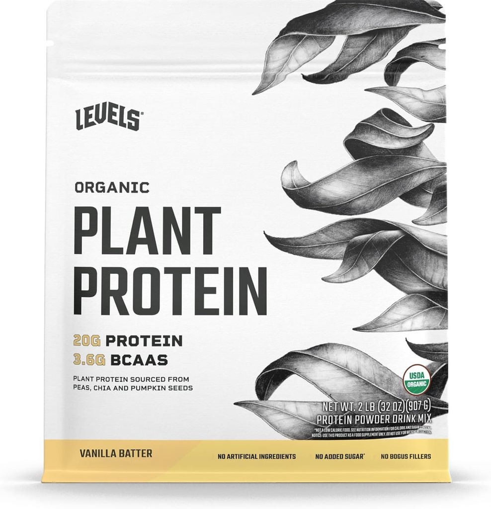 Nivele Proteina vegetala organica, 20G de proteine, No Artificials, Vanilla Batter, 2LB