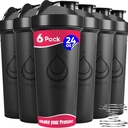 6 Pack, Sticle Shaker cu whisks sârmă pentru amestecuri de proteine 