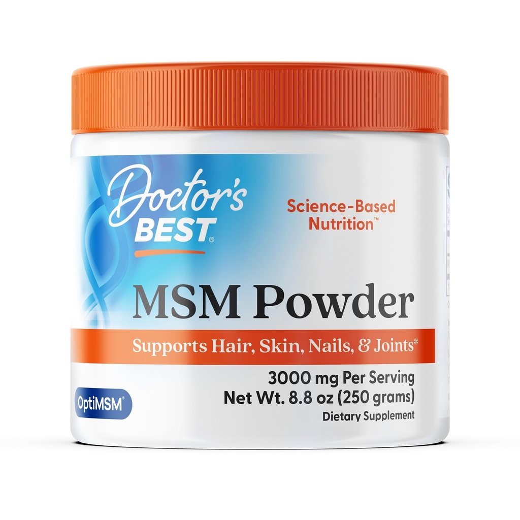 Medici Cel mai bun MSM pulbere, Suporturi păr, piele, unghii, & articulații, Non-GMO, Gluten gratuit, Soy gratuit, Vegan Net Wt. 8.8 oz (250 Grams)