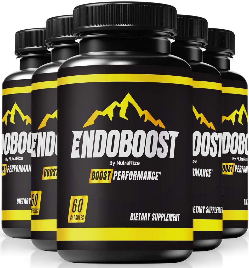 NutraRize (Pachet de 5 Endoboost pentru bărbați - (Oficială) Performanță endoboost, Suplimente, Capsule, Endoboost Recenzii pentru bărbați pastile de sănătate Pro Formula avansată (300 capsule)