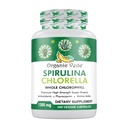 Organic Veda Spirulina & Chlorella Capsules, 1500mg, 300 Count - Spirulina Chlorella Capsule cu super Green Antioxidanti, Phycocianin, Amino Acid - Boost Imunity, Energy, Support Digestion