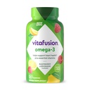 Vitafusion Omega-3 Gummy Vitamine, Berry Lemonade Arovă, Heart Health Vitamine(1) Cu Omega 3 EPA/DHA și vitamine A, C, D și E, Americas Number 1 Vitamin Brand, 60 Day Supply, 120 Conte