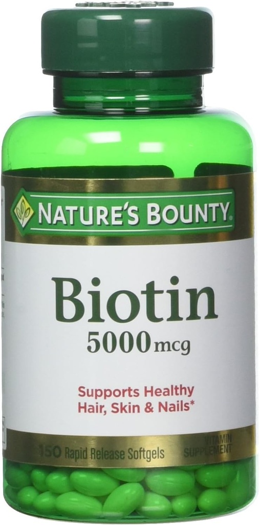 Natura's Bounty Biotin 5000 mcg, 60 comprimate de dizolvare rapidă (pachet de 2)