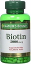 Natura's Bounty Biotin 5000 mcg, 60 comprimate de dizolvare rapidă (pachet de 2)