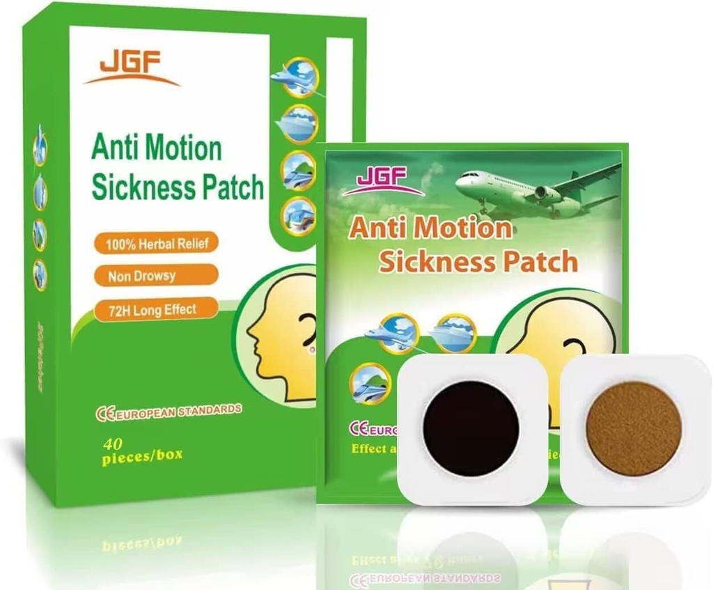 Motion Sickness Patch-uri pentru masina de croazieră, 40 Conte impermeabile non Drowsy călătorie esenţiale Motion Sickness patch-uri pentru adulți și copii