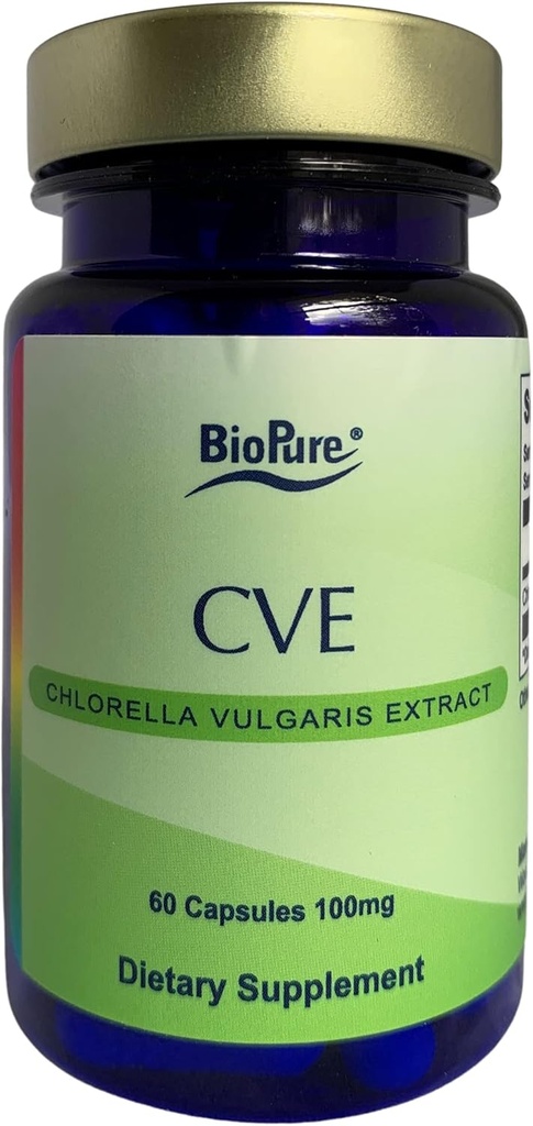 BioPure CVE Chlorella Vulgaris Extract de Nutrient-Dense, Nutraceutical Superfood Packed with Proteine, Vitamine, Minerale & Amino Acids That Supports Metabolism, Detox & Imunitate 