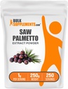 BulkSupplements.com Saw Palmetto Extract pulbere - Serenoa Repens, Saw Palmetto Supliment, Herbal Supplement - Vegan & Gluten Free, 1g per Serving, 250g (8,8 oz) (Pachet de 1)
