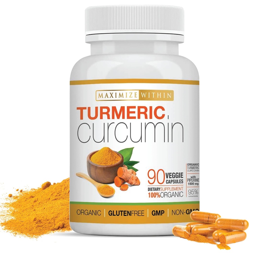 Curcumina turmerica cu Piperine 1500mg, 90 Conte