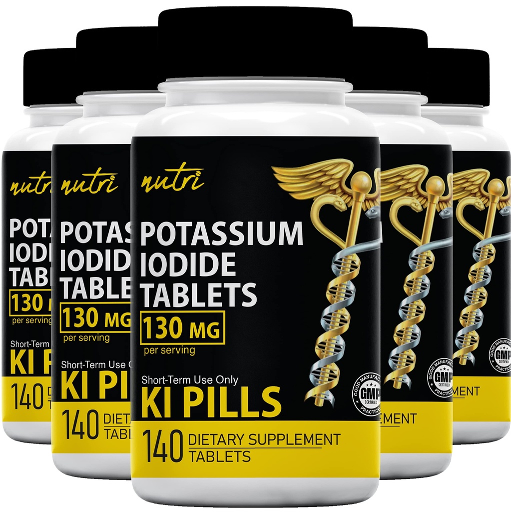 Comprimate de iod de potasiu (pachet de 5) 130 mg - 700 comprimate EXP 10/2032 - YODO Naciente - KI Pills - Yoduro de Potasio