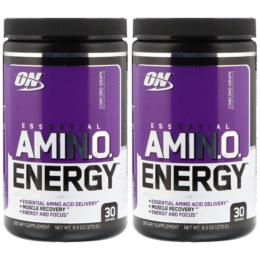 Optimum Nutrition, (2 Pack Essential Amin.O. Energy, Concord Grape, 9,5 oz (270 g)
