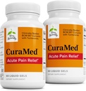Terry natural Curammed Relief de durere acută - Supliment cu BCM-95 Curcumin & BOS-10 Boswellia - Black Seed Seed Oil pentru a sprijini ajutor de Discomfort ocazional - 60 de geluri lichide (Pachet de 2)
