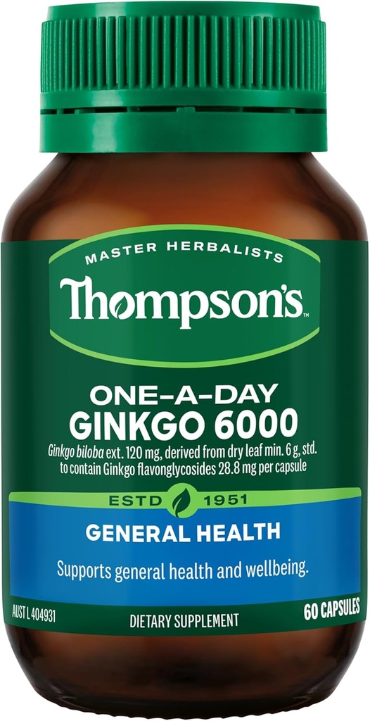 Thompson One-A-Day Ginkgo 6000mg 60 Capsule
