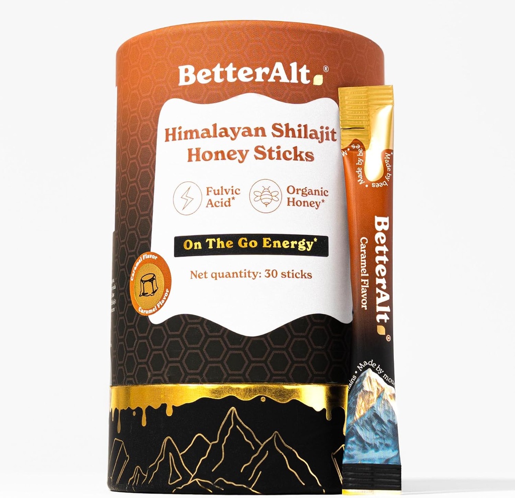 Mai bine Alt Pure Himalayan Shilaj Caramel Honey Sticks cu Miere Organic