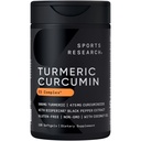 Sport de cercetare Curcumina Turmeric Complex C3 - Softgels cu Bioperine Black Pepper Extract & Organic Ulei de cocos, Standardizat 95% Curcuminoide - non-GMO Verificat & Gluten Free - 500mg, 120 Conte