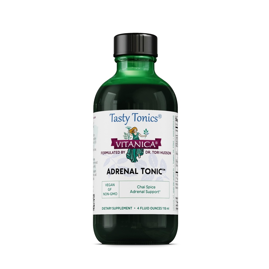 Vitanica - Adrenal Tonic, Asistenta adrenala, Vegetarian, 4 Ounce (Packaging May Vary)
