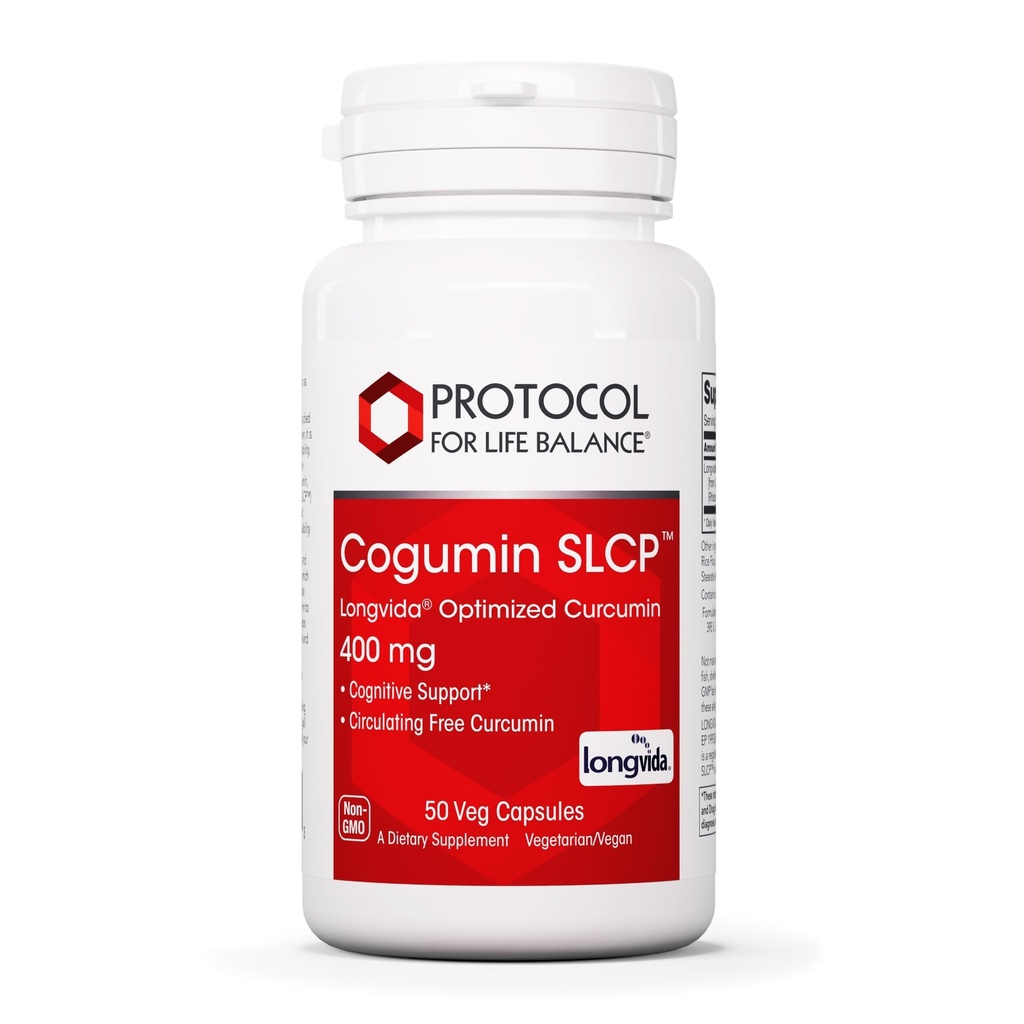 PROTOCOL PENTRU LIFE BALANCE Cogumin SLCP 400mg Curcumin - Suport neurologic - cu extract Curcuma Longa - Supliment de suport cognitiv - Vegan-Friendly & Non-GMO - 50 Veg Capsule