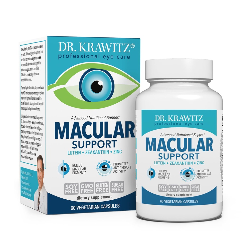 Suport macular cu luteină, Zeaxantină Zinc (60 capsule vegetariene)