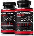 (2 ambalaj) Alpha Testo Boost X pentru bărbați, Test oficial Alpha Boost X pastile, All-Natural de sex masculin Formula pentru a sprijini funcția musculară și rezistența, Nutriție zilnică pentru evaluarea performanței de zi cu zi (120 capsule)
